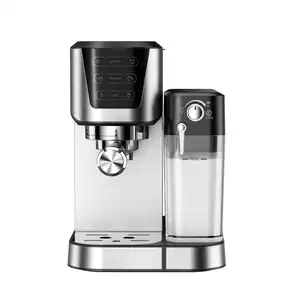 Tanque de leche Espresso Cappuccino y Latte Maker Cafetera de acero inoxidable Máquina de café expreso con tanque de leche