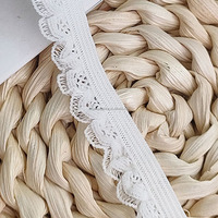 Vente directe usine – Sangle en nylon élastique blanc de haute qualité 12 mm (Spandex) à motif chevrons géométrique pour poupées DIY