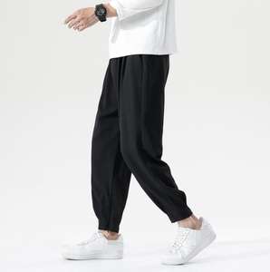 Pantalones <span class=keywords><strong>de</strong></span> seda <span class=keywords><strong>de</strong></span> <span class=keywords><strong>hielo</strong></span> para hombre, pantalón pequeño informal, con cintura elástica, nuevo, primavera y verano, <span class=keywords><strong>2022</strong></span> - Product Image 6