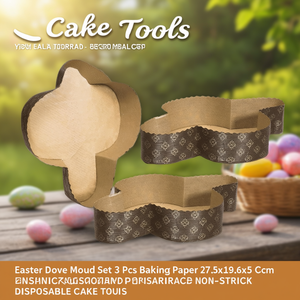 Set di stampi colomba <span class=keywords><strong>pasquale</strong></span> 3 pz carta forno (27,5x19,6x5cm) 500 gr 157811 di cottura facile - Product Image 3