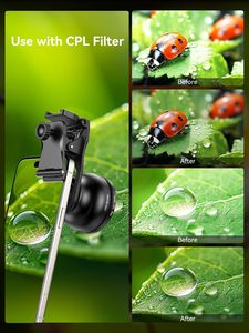 Lente Macro de 100 mm para iPhone con Filtros CPL/Estrella, Clip de Sujeción Universal para Lentes, Compatible con Casi Todos los Teléfonos Inteligentes - Product Image 5