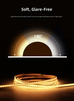 Tira de Luz LED COB Ultra Estrecha de 2.7mm, 8 Colores, 480 LEDs, 3.7V 5V 12V, Regulable, Autoadhesiva, Chip Sanan, Iluminación Decorativa para el Hogar