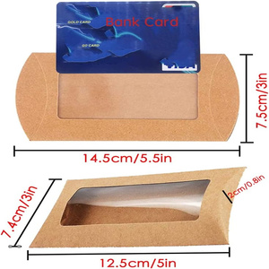 Caja de Embalaje de Papel Kraft Mini con Ventana Transparente, Caja de Regalo para Dulces, Chocolates, Panadería, Exhibición de Bodas - Product Image 6