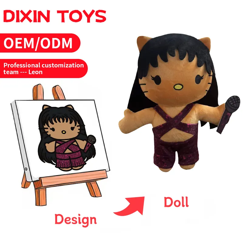 2024 Dixin Kpop giocattoli professionali di alta qualità piccoli MOQ personalizzati peluche peluche peluche giocattoli di peluche bambole dal tuo design