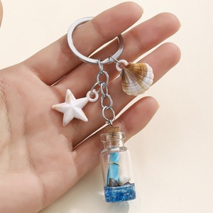 Colgante de Mochila con Tema Oceánico - Botella de los Deseos, Llavero de Botella Flotante con Estrella de Mar y Concha - Accesorios Lindos para Bolsos - Product Image 3