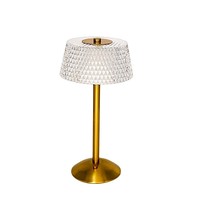 Lampe de chevet LED dorée moderne sans fil en métal de luxe pour hôtel et restaurant, avec fonction de charge et décoration