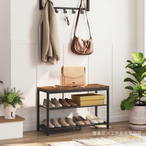 Wooden Multi Layer <b>Shoe</b> Cabinet With Seating Entryway <b>Storage</b> Bench <b>Space</b> <b>Saving</b> <b>Shoe</b> Rack For Living Room - Product Image 2
