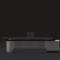 Bureau de direction moderne en forme de L, taille personnalisée, bureau moderne de luxe, noir