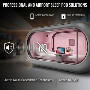 Designer Sleep Capsule 35dB Soundproof Private Cabin With Ambient Lighting for Terminal Lounge 08 Architecture-Grade Aesthetic a - Product Image 1