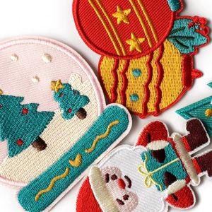 Iron on Embroidery Santa Claus Christmas Tree Socks Christmas Bell Snowman House Patch - Product Image 4