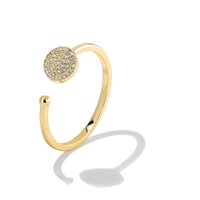Peishang personalizado Open gap blanco ZIRCON PAV cristales cara feliz moda ajustable dedo 925 anillo de plata para mujer J