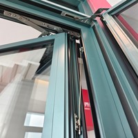 Ventanas de Aluminio de Alto Rendimiento con Apertura Exterior 6060 T66, con Doble Vidrio Templado Low-E
