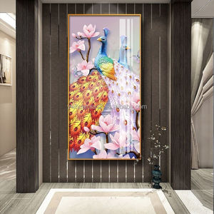Affiches avec <span class=keywords><strong>paon</strong></span> <span class=keywords><strong>vert</strong></span> doré et Noble, 7 pièces d'impressions abstraites, décoration artistique murale, <span class=keywords><strong>peinture</strong></span> suspendue - Product Image 6