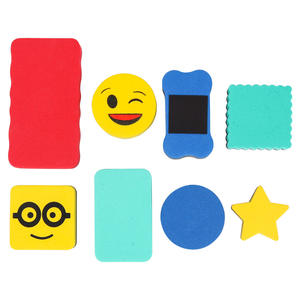 Usine en gros créatif dessin animé tableau noir feutre tissu couleur une génération cheveux gomme tableau blanc gomme EVA magnétique - Product Image 3