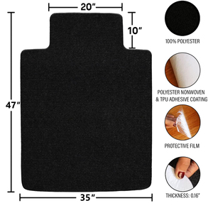 حصيرة كرسي مكتب مخصصة غير قابلة للانزلاق لحماية الأرضية، حصيرة كرسي الكمبيوتر، حصيرة كرسي المكتب - Product Image 4