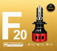 Phares LED de voiture SunRise F20 H13 12V 44W 8000LM 6500K IP68 Étanche Haute Luminosité Plug and Play Adaptation Universelle
