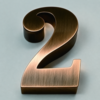 Lettres en relief 3D dorées non éclairées en acier inoxydable, étanches IP65, laquées, forme personnalisée, pour enseigne murale
