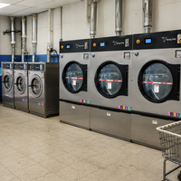 Ensemble d'équipements de blanchisserie commerciale : Lave-linge à chargement frontal et sèche-linge pour laverie automatique, hôtel, appartement et usage en libre-service