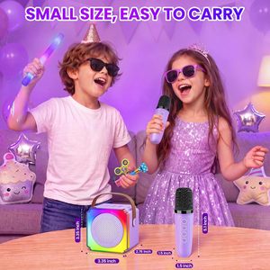 Karaoke System <b>with</b> RGB LED <b>Lighting</b> Wireless for Bluetooth Microphone and <b>Speaker</b> Parlantes for Kids Home Use and Computer - Product Image 5
