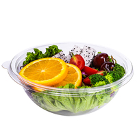 PLA Clear Wegwerp Saladebakje Biologisch afbreekbaar Rond Voedselcontainer met Deksel