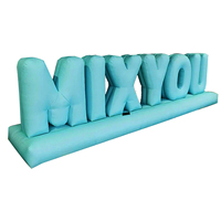 Publicité gonflables pvc piscine flotteur lettres décoration lettre ballons gonflable signe logo pour événements géant led lumière lettre