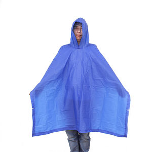 <span class=keywords><strong>Poncho</strong></span> antipioggia in pvc riutilizzabile <span class=keywords><strong>nero</strong></span> con logo con certificato BSCI - Product Image 3
