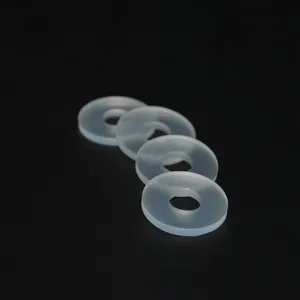Silikon tahan uv dan ozon transparan/bening pencuci datar silikon makanan kelas untuk cangkir/keran cincin persegi