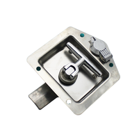 Loquet à palette à poignée en T en acier inoxydable Finition polie miroir Construction SUS304 avec cylindre de verrouillage pour équipement lourd