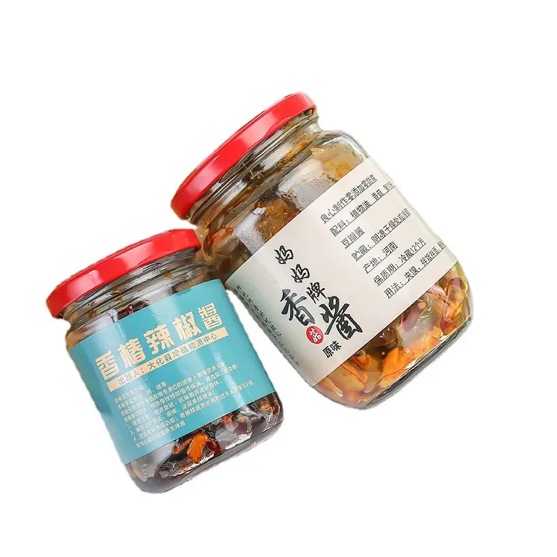 Wholesale Empty 8oz Small Glass Storage Jars With Lids 100ml 200ml 300ml Jam Glass Honey Pickle Jar