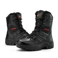 Bottes tactiques montantes unisexe pour homme, idéales pour l'entraînement en désert, chaussures de randonnée durables pour l'extérieur, respirantes en caoutchouc et maille PU, pour le camping et l'hiver