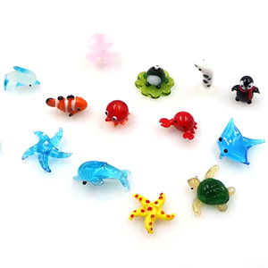 Figuras de animales de mar en miniatura de cristal, <span class=keywords><strong>Murano</strong></span> hecho a mano, pequeño y variado, venta al por mayor - Product Image 1