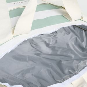 Sac isotherme réutilisable en nylon, léger, durable, résistant à l'eau, avec motif rayé personnalisé, écologique et adapté aux aliments - Product Image 5