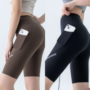 Dropshipping all'Ingrosso, 19 Colori, Taglie S-6XL, Pantaloncini da Ciclismo Spessi da <span class=keywords><strong>Donna</strong></span> a Vita Alta, Senza Cuciture in Spandex, Taglie Forti - Product Image 2
