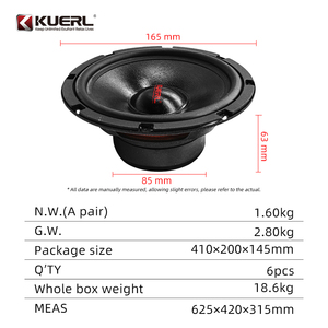 Haut-parleur de subwoofer de 6,5 pouces de fabrication chinoise en gros, système de haut-parleurs de voiture de haute qualité - Product Image 6