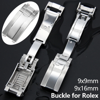Boucle pliante en acier inoxydable pour R-olexs Water Ghost bouton de réglage rapide coulissant pour SU-BMARINER DAYTONA GMT Diver fermoir d'extrémité