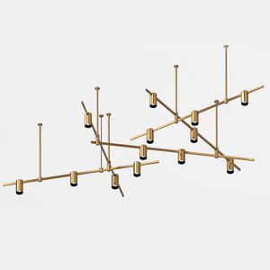 Bel hôtel chambre salon déménagement bricolage modularisation conception or piste lumière LED multi-tête combinaison lustre de luxe - Product Image 1