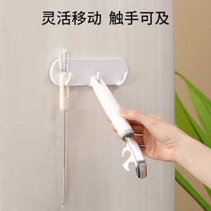 FaSoLa Magnetic <b>Hooks</b> White 3 <b>Hooks</b> Wall Mounted Punch Free For <b>Kitchen</b> Refrigerator Storage - Product Image 4