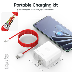 <span class=keywords><strong>Cargador</strong></span> de Pared USB Superrápido de <span class=keywords><strong>30W</strong></span> 45W 67W 80W 100W 120W con Cable USB-A a USB-C para <span class=keywords><strong>OnePlus</strong></span> 10Pro10R <span class=keywords><strong>OnePlus</strong></span> 9Pro9 8T Nord - Product Image 6