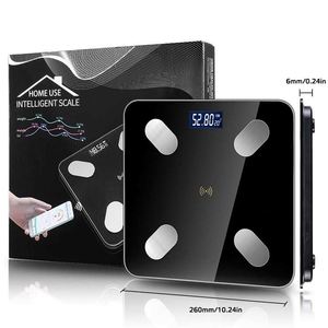 IMC balance de graisse corporelle numérique APP pesage mode noir affichage numérique blanc énergie solaire Rectangle balance de salle de bain de cuisine intelligente - Product Image 3