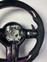 Volant sport en fibre de carbone forgée/cuir pour BMW compatible avec F20 E92 E60 F30 F10 X5 X6 M3 M4 M5 M6 avec écran LED