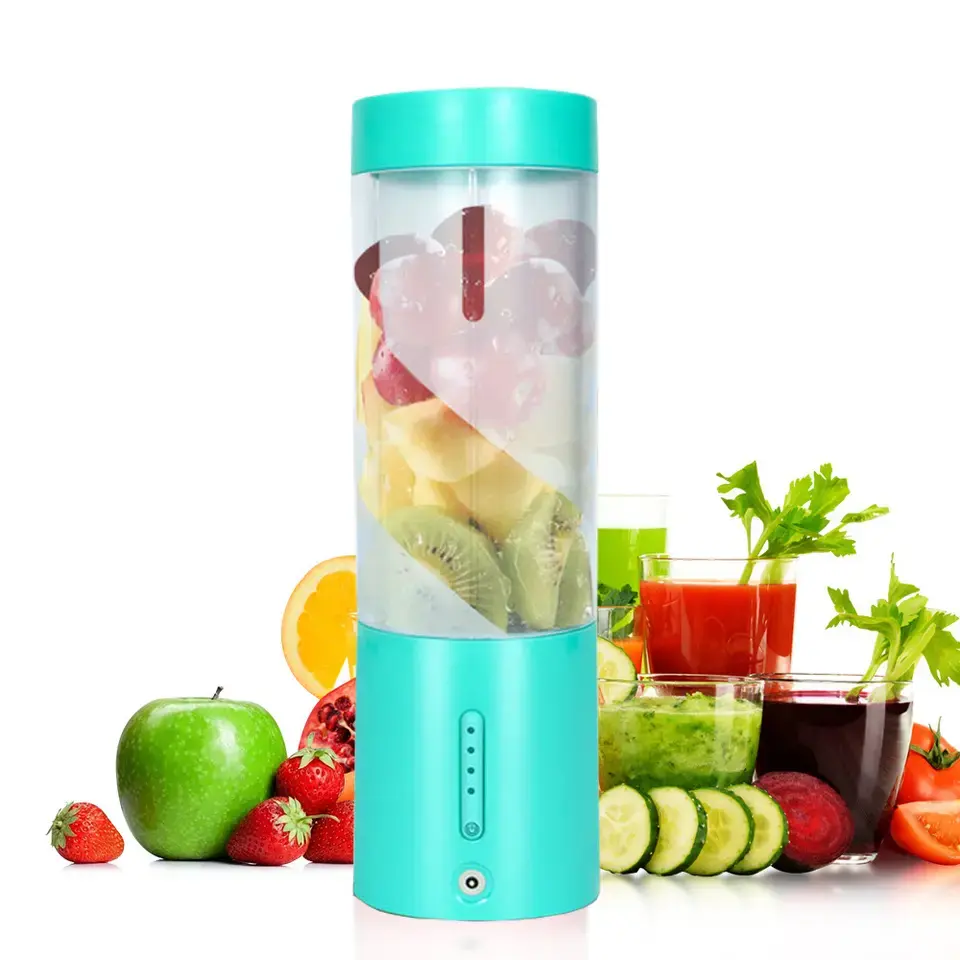 Personal Size Rechargeable Portable Smoothies Fruit Handheld Blender 6 Blades Fruit Juicer Bottle