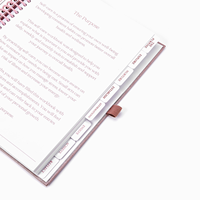 2025 2026 Cahier laitier A5 Couverture rigide Agenda d'affaires Planificateur de réunion Cahier effaçable
