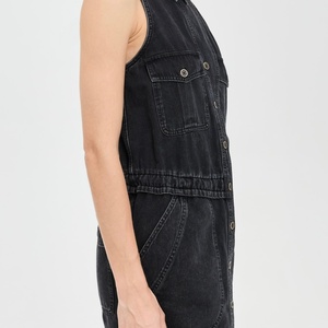 เดรสยีนส์ผู้หญิงสไตล์ใหม่ OEM แฟชั่นลำลอง ผ้าฝ้าย 100% กระดุม สายคาด คอปก ชุดมินิเดรส - Product Image 3