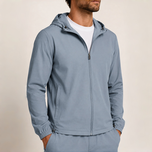 Tuta da <span class=keywords><strong>Uomo</strong></span> con Giacca Antivento Tecnica e Pantaloni Tecnici, Set Sportivo Leggero e Traspirante, Personalizzabile con Logo - Product Image 4