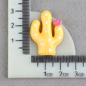 Oem Odmラブリーサボテンフラットバック樹脂ピース携帯ケースヘア装飾アクセサリー - Product Image 3