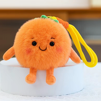 Adorable pendentif en peluche pastèque, jouet en peluche, décoration de sac en bambou, porte-clés, figurine en peluche