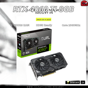 การ์ดจอเกมมิ่ง GeForce RTX 4060 Ti 8GB GDDR6 รุ่น Dual พร้อม Tensor Core รุ่นที่ 4 รองรับพัดลม 9 ตัว หน่วยความจำวิดีโอ 8GB - Product Image 4