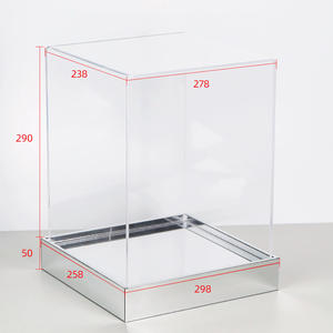 กล่องแสดงอะคริลิคในตัว <span class=keywords><strong>Lego</strong></span> ทําด้วยมือกันน้ํากันฝุ่นกล่องแสดงโมเดลอะคริลิมีความสามารถในการซึมผ่านสูงพร้อมฐานกระจก - Product Image 4