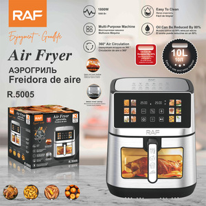 Friteuse à air multifonction 10L 1800W avec réduction de 80 % de l'huile, cuve métallique et fenêtre de cuisson visible pour usage domestique - Product Image 6