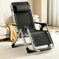 Fauteuil inclinable moderne et durable en acier inoxydable, avec repose-pieds épaissi, chaise lune, réglage multi-positions, pour jardin, plage, extérieur